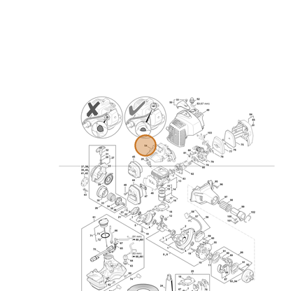 STIHL part 4149-080-0901 — IPL diagram snippet (6x zoom, amber highlight)