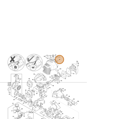 STIHL part 4149-080-1603 — IPL diagram snippet (6x zoom, amber highlight)