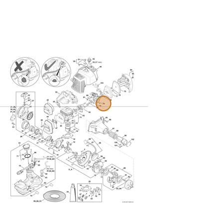 STIHL part 4149-120-0600 — IPL diagram snippet (6x zoom, amber highlight)