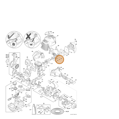 STIHL part 4149-120-0602 — IPL diagram snippet (6x zoom, amber highlight)