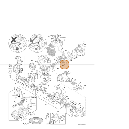 STIHL part 4149-129-0901 — IPL diagram snippet (6x zoom, amber highlight)