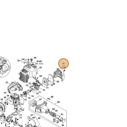 STIHL part 4149-140-1002 — IPL diagram snippet (6x zoom, amber highlight)