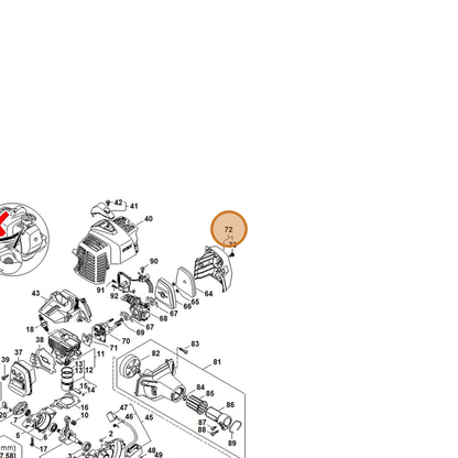 STIHL part 4149-140-1005 — IPL diagram snippet (6x zoom, amber highlight)