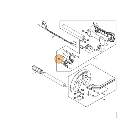 STIHL part 4149-182-1000 — IPL diagram snippet (6x zoom, amber highlight)