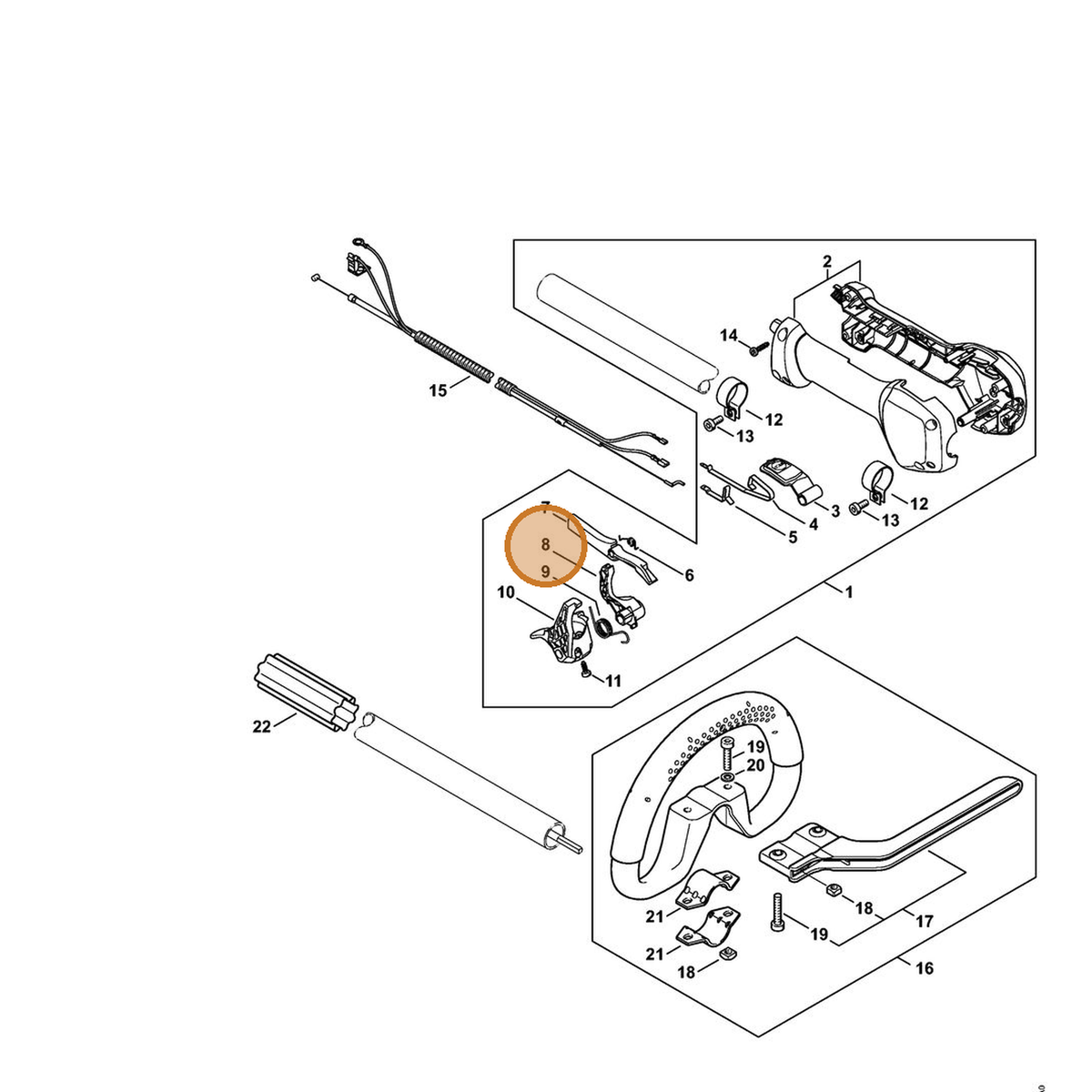 STIHL part 4149-182-2800 — IPL diagram snippet (6x zoom, amber highlight)