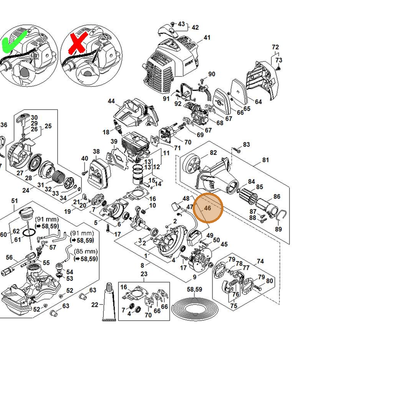 STIHL part 4149-400-1312 — IPL diagram snippet (6x zoom, amber highlight)