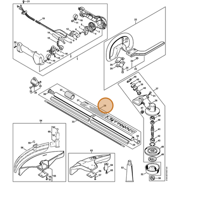STIHL part 4149-710-7114 — IPL diagram snippet (6x zoom, amber highlight)