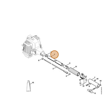STIHL part 4149-710-7126 — IPL diagram snippet (6x zoom, amber highlight)