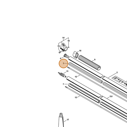 STIHL part 4149-711-7302 — IPL diagram snippet (6x zoom, amber highlight)