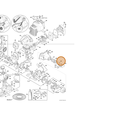 STIHL part 4149-790-7201 — IPL diagram snippet (6x zoom, amber highlight)