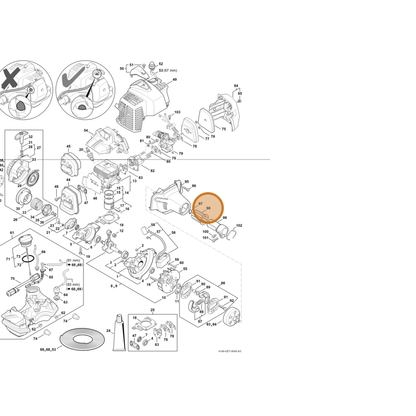STIHL part 4149-791-9300 — IPL diagram snippet (6x zoom, amber highlight)