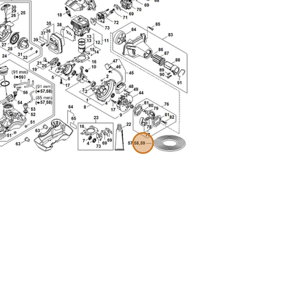 STIHL part 4149-937-5002 — IPL diagram snippet (6x zoom, amber highlight)