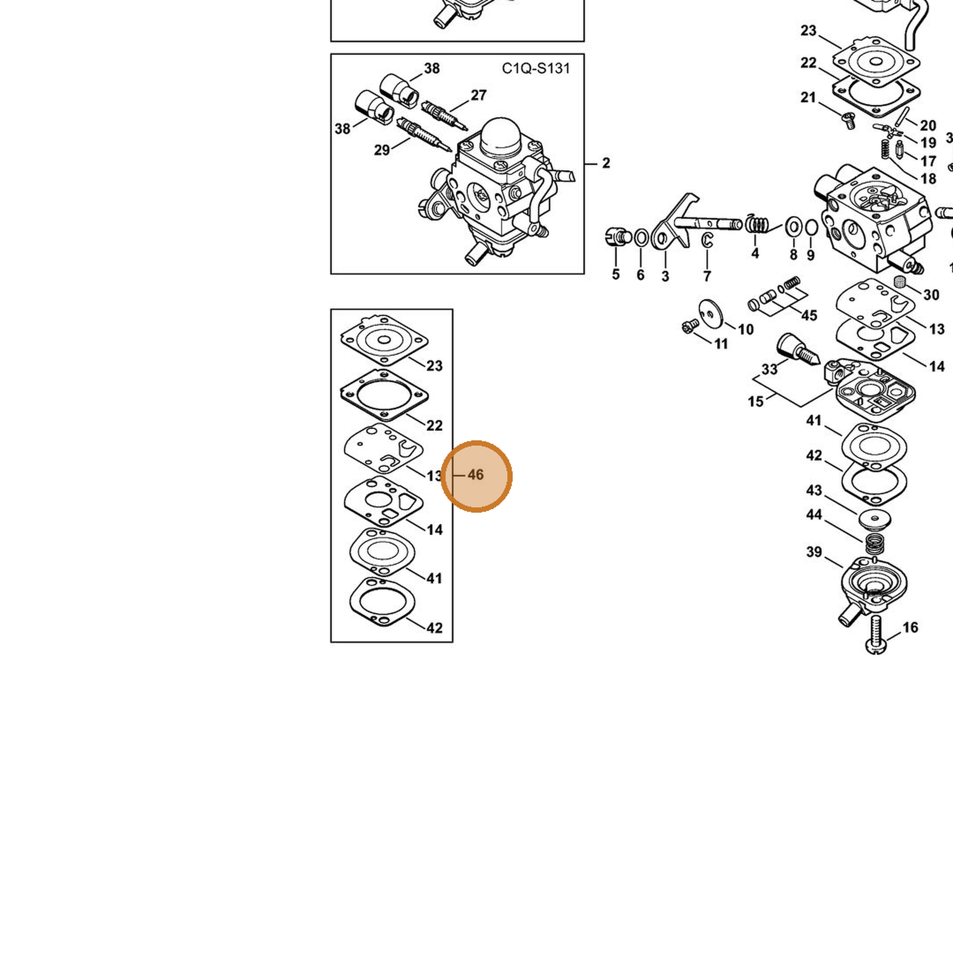 STIHL part 4180-007-1060 — IPL diagram snippet (6x zoom, amber highlight)