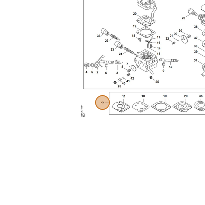 STIHL part 4180-007-1061 — IPL diagram snippet (6x zoom, amber highlight)