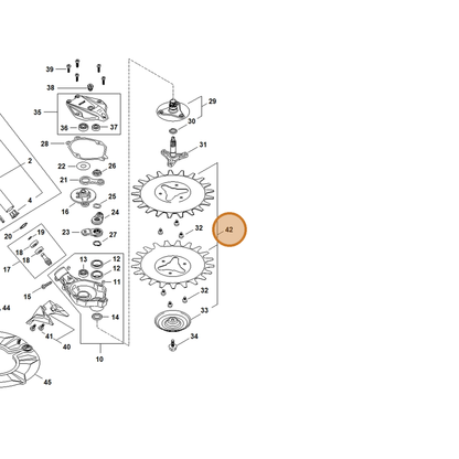 STIHL part 4180-007-4100 — IPL diagram snippet (6x zoom, amber highlight)