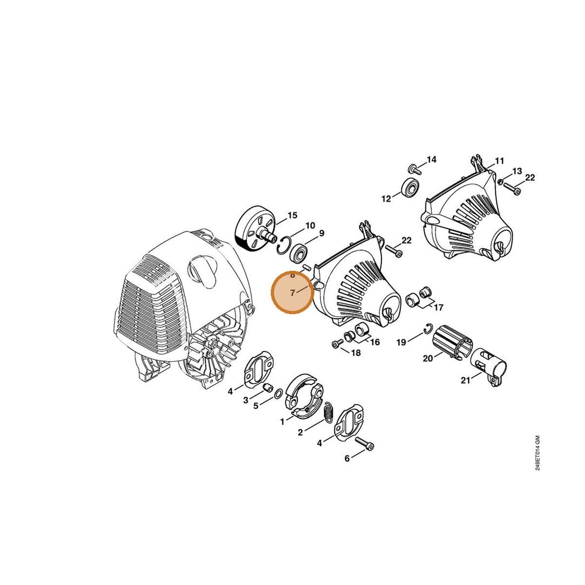 STIHL part 4180-080-1800 — IPL diagram snippet (6x zoom, amber highlight)