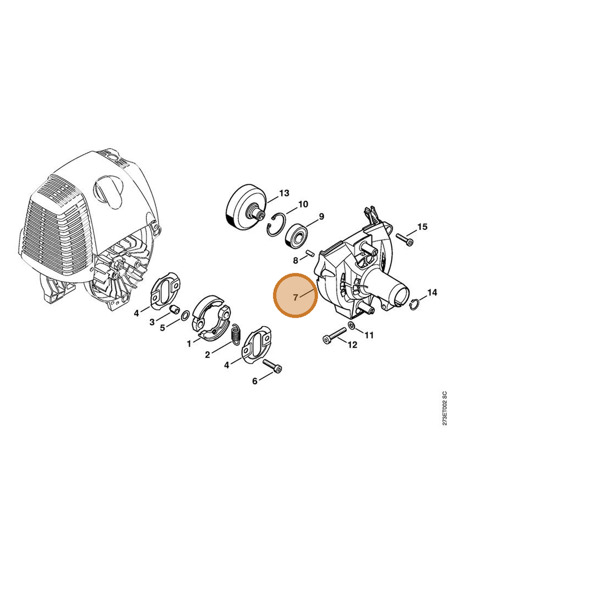 STIHL part 4180-080-1808 — IPL diagram snippet (6x zoom, amber highlight)