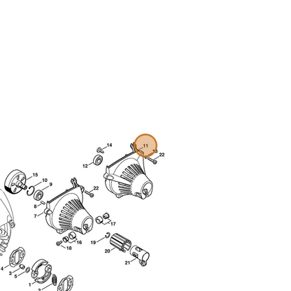 STIHL part 4180-080-1809 — IPL diagram snippet (6x zoom, amber highlight)