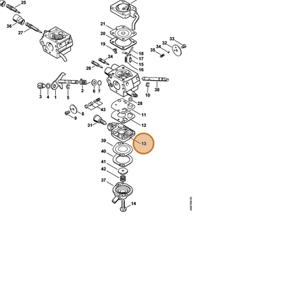 STIHL part 4180-120-2602 — IPL diagram snippet (6x zoom, amber highlight)