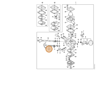 STIHL part 4180-120-7107 — IPL diagram snippet (6x zoom, amber highlight)