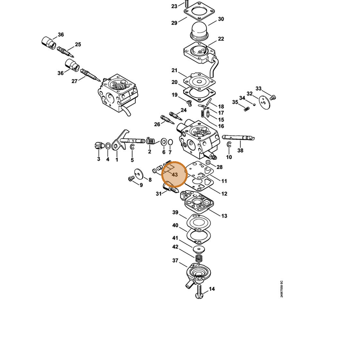 STIHL part 4180-120-9704 — IPL diagram snippet (6x zoom, amber highlight)