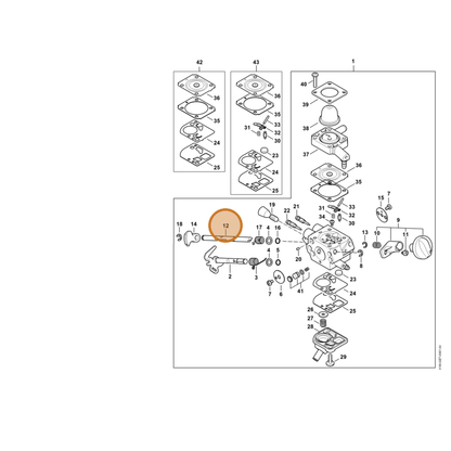 STIHL part 4180-121-3005 — IPL diagram snippet (6x zoom, amber highlight)