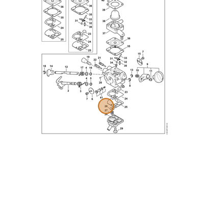 STIHL part 4180-121-8602 — IPL diagram snippet (6x zoom, amber highlight)