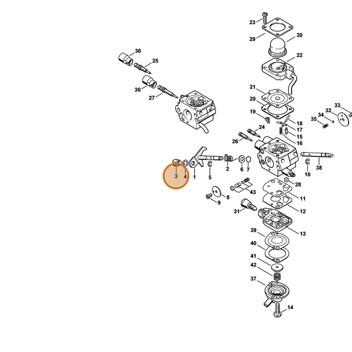 STIHL part 4180-121-8900 — IPL diagram snippet (6x zoom, amber highlight)
