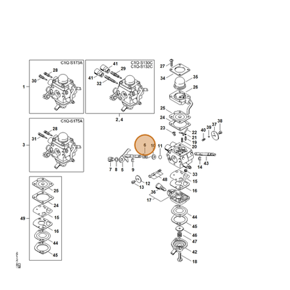 STIHL part 4180-122-3004 — IPL diagram snippet (6x zoom, amber highlight)