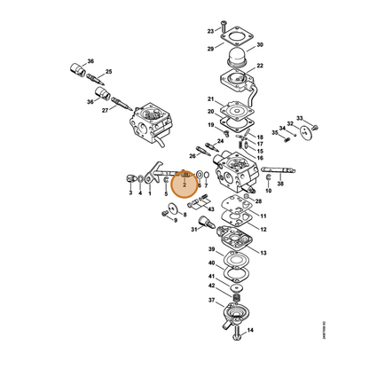 STIHL part 4180-122-3005 — IPL diagram snippet (6x zoom, amber highlight)