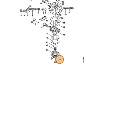 STIHL part 4180-122-7101 — IPL diagram snippet (6x zoom, amber highlight)
