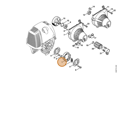 STIHL part 4180-160-2000 — IPL diagram snippet (6x zoom, amber highlight)