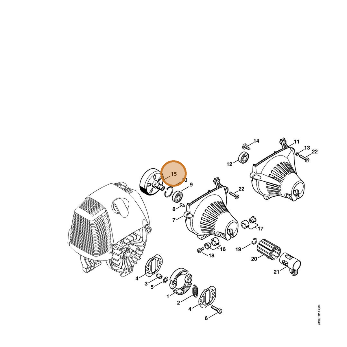 STIHL part 4180-160-2900 — IPL diagram snippet (6x zoom, amber highlight)