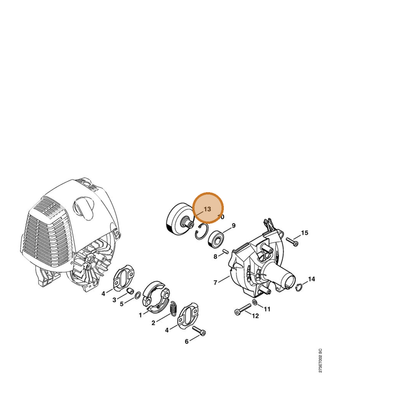 STIHL part 4180-160-2902 — IPL diagram snippet (6x zoom, amber highlight)