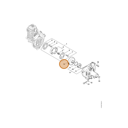 STIHL part 4180-160-2903 — IPL diagram snippet (6x zoom, amber highlight)