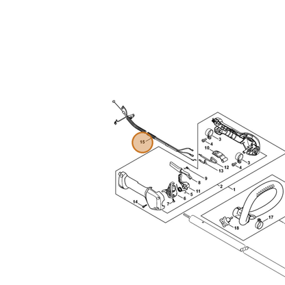 STIHL part 4180-180-1110 — IPL diagram snippet (6x zoom, amber highlight)