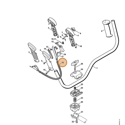 STIHL part 4180-180-1151 — IPL diagram snippet (6x zoom, amber highlight)