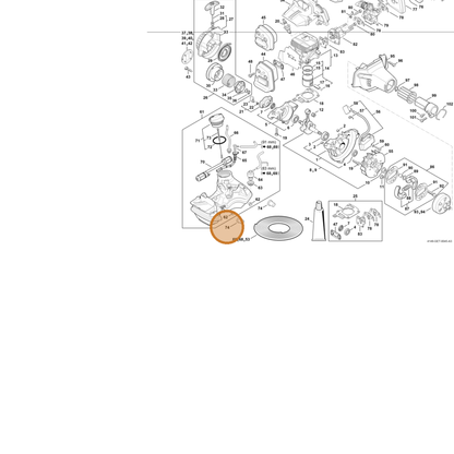 STIHL part 4180-352-8100 — IPL diagram snippet (6x zoom, amber highlight)