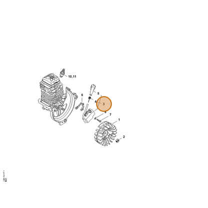 STIHL part 4180-400-1320 — IPL diagram snippet (6x zoom, amber highlight)
