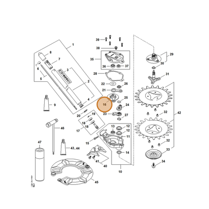 STIHL part 4180-640-1600 — IPL diagram snippet (6x zoom, amber highlight)