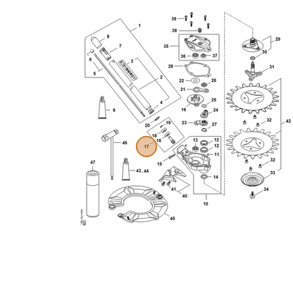 STIHL part 4180-640-2503 — IPL diagram snippet (6x zoom, amber highlight)