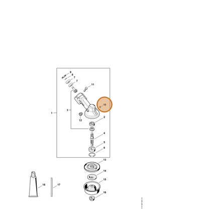 STIHL part 4180-641-0800 — IPL diagram snippet (6x zoom, amber highlight)