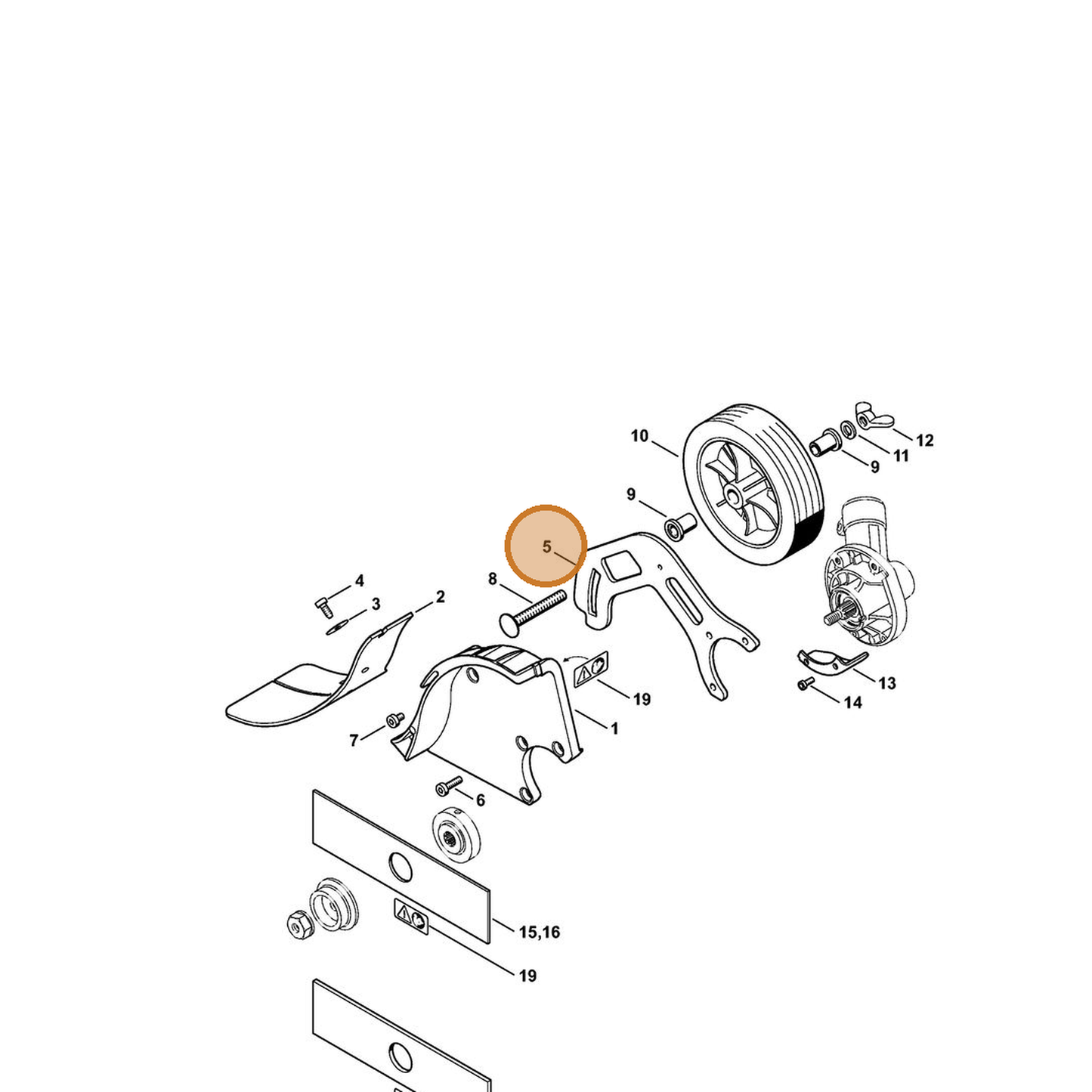 STIHL part 4180-708-3201 — IPL diagram snippet (6x zoom, amber highlight)