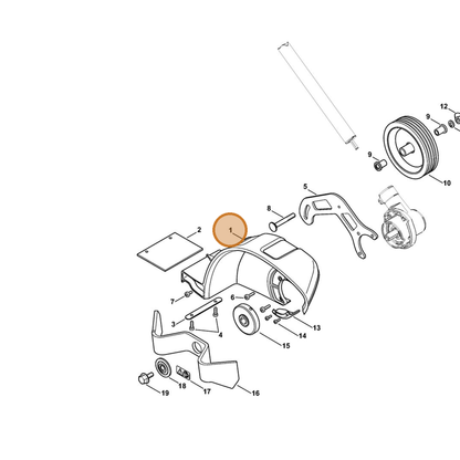 STIHL part 4180-710-8105 — IPL diagram snippet (6x zoom, amber highlight)