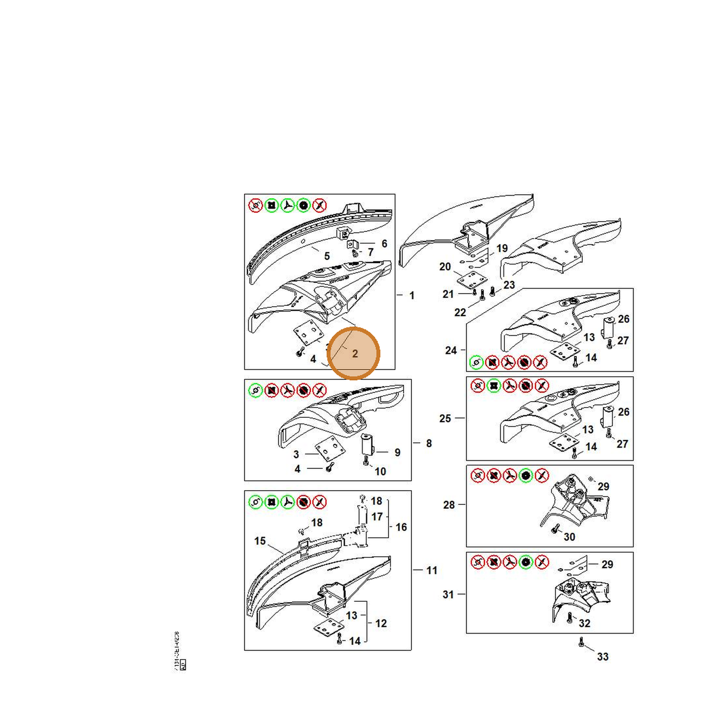 STIHL part 4180-710-8106 — IPL diagram snippet (6x zoom, amber highlight)