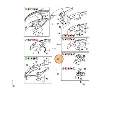 STIHL part 4180-710-8202 — IPL diagram snippet (6x zoom, amber highlight)