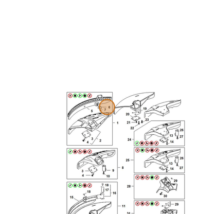 STIHL part 4180-713-4110 — IPL diagram snippet (6x zoom, amber highlight)