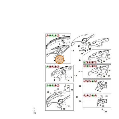 STIHL part 4180-716-3100 — IPL diagram snippet (6x zoom, amber highlight)