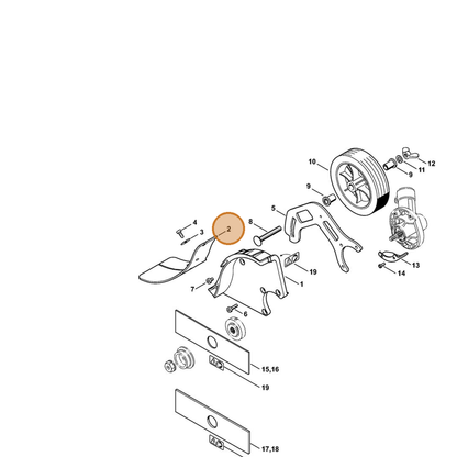 STIHL part 4180-716-3201 — IPL diagram snippet (6x zoom, amber highlight)
