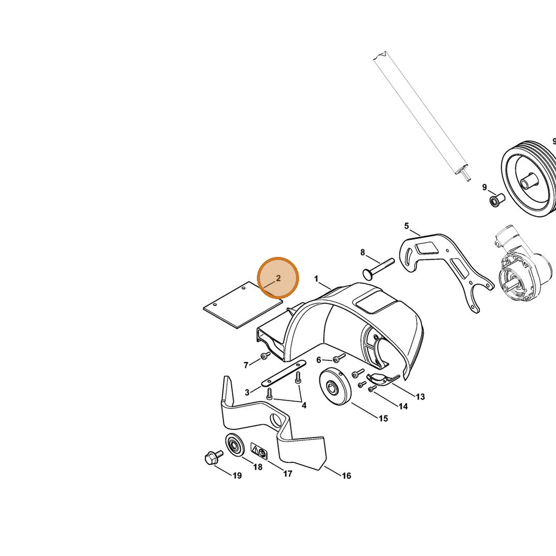 STIHL part 4180-731-8700 — IPL diagram snippet (6x zoom, amber highlight)